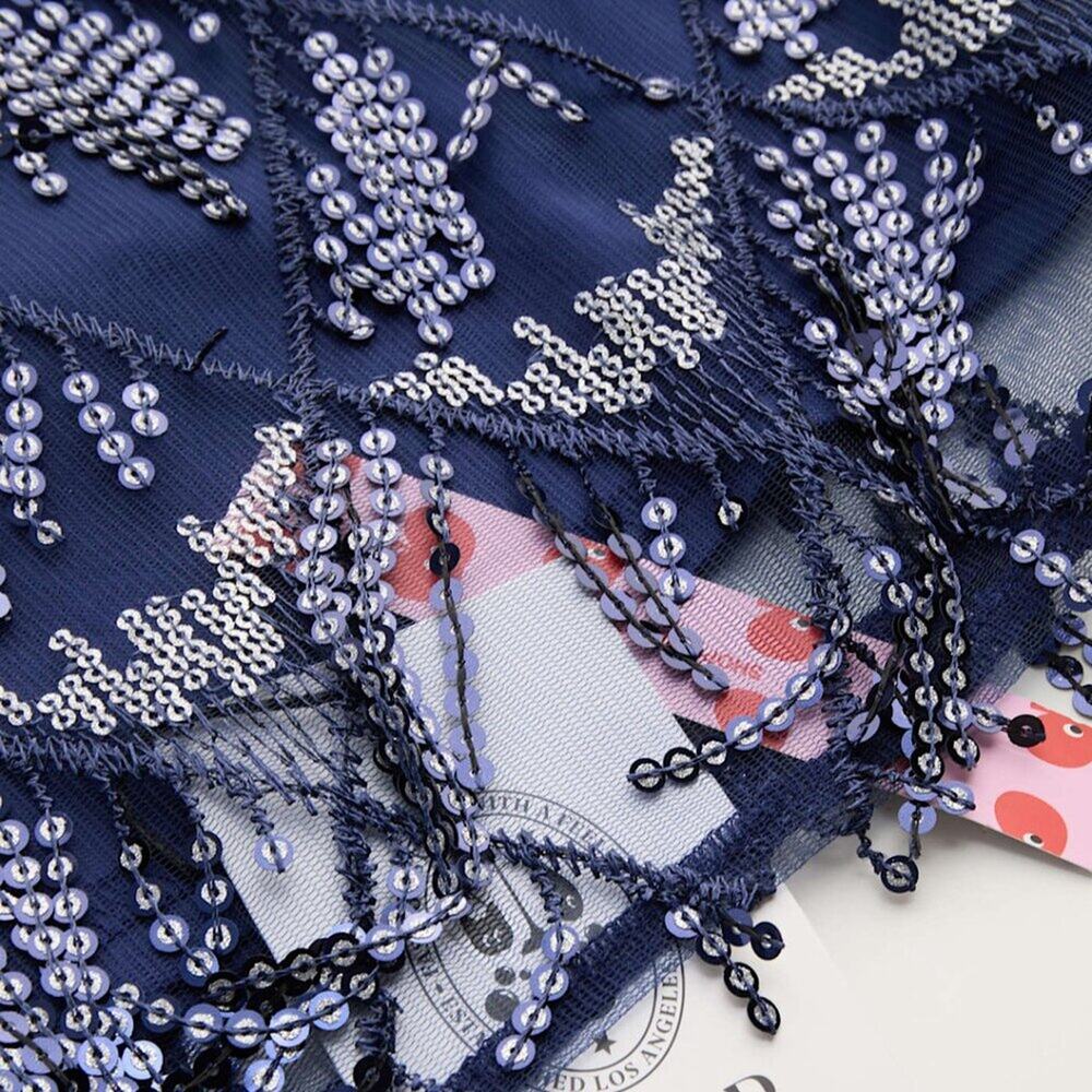 A181 • Sequin Fringe Party Mini Skirt - Picture 4 of 5